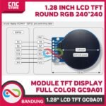 Modul TFT Display 1.28 Inch Round LCD – RGB Full Color 240×240 GC9A01 - Gambar 3