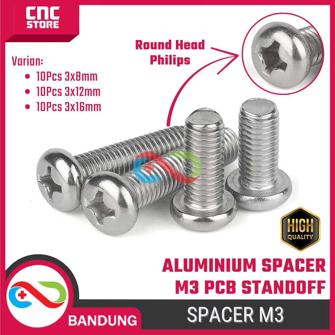 5243-dev-415-2.png 10Pcs Baut Spacer Aluminium M3 JP3 – Panjang 3x8mm / 3x12mm / 3x16mm untuk PCB & Elektronik - Gambar 1