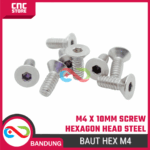 10 Pcs Baut Hexagon M4 X 10Mm – Sekrup Kepala Hex Stainless Steel – Komponen pendukung proyek - Gambar 6