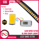 20Pcs LED SMD 5730 0.5W – Chip LED Cool Cold, Warm White, Blue untuk Lampu & Proyek DIY