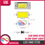 20Pcs LED SMD 5730 0.5W – Chip LED Cool Cold, Warm White, Blue untuk Lampu & Proyek DIY - Gambar 2