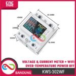 KWS-302 voltage and current meter 170-300V/63A with WiFi over-temperature power off - Gambar 2