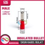 SKUN KABEL MALE INSULATED BULLET DISCONNECTA MPD 1.25-156 MERAH - Gambar 6