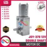 MOTOR DC GEARBOX JGY370 66RPM DOUBLE SHAFT SELF LOCKING  DC HIGH TORQUE