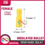 SKUN KABEL INSULATED FEMALE BULLET FRD 5.5-156 KUNING. - Gambar 6