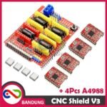 CNC Shield V3 + 4x A4988 Driver – Set Driver Stepper untuk CNC, Engraving Machine & 3D Printer