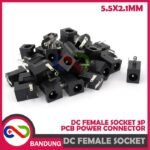 DC Female Socket Pcb Power Connector Soket 5.5X2.1Mm 2.1X5.5Mm3 Pin – Kabel & konektor penghubung - Gambar 3