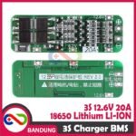 3S 12.6V Charger BMS Protection 20A – Modul Proteksi Baterai Li-ion 18650/26650 (3S Seri) - Gambar 2