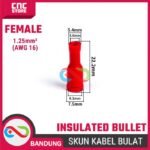 SKUN KABEL INSULATED FEMALE BULLET FRD 1.25-156 MERAH. - Gambar 6