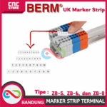 Marker Strip Terminal Block UK-3N UK-5N UK-6N – Terminal Marker ZB Angka 1–100, Mudah Digunakan, Per Strip 10 Angka - Gambar 5