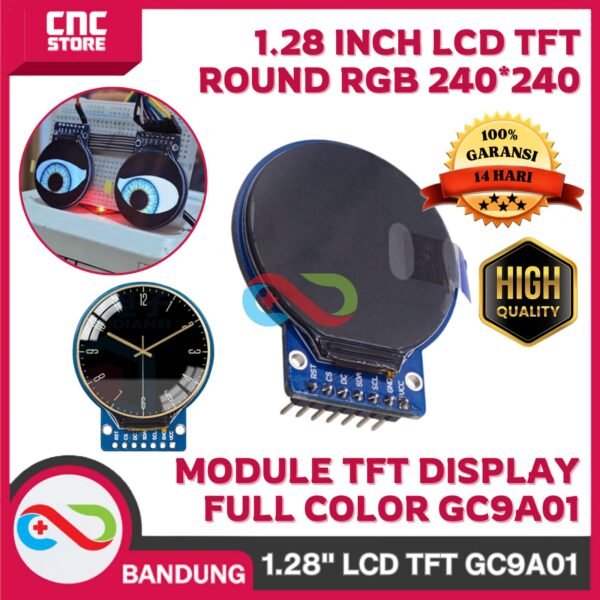 Modul TFT Display 1.28 Inch Round LCD – RGB Full Color 240×240 GC9A01