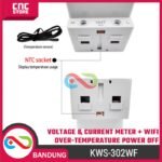 KWS-302 voltage and current meter 170-300V/63A with WiFi over-temperature power off - Gambar 3