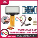 Weixue Raspberry Pi 1.51 inch transparent OLED light blue display module expansion board SPI/I2C interface
