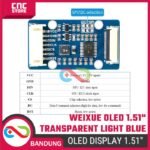 Weixue Raspberry Pi 1.51 inch transparent OLED light blue display module expansion board SPI/I2C interface - Gambar 4