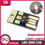 LED Mini USB Lampu Malam 3 Mata – Lampu Keyboard / Lampu Emergency / Lampu Portable USB - Gambar 2