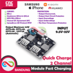 Module Fast Charging Step-Down 6-30V To Qc3.0 Quick Charge 2 Channel – Komponen pendukung proyek