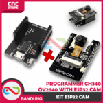 ESP32-CAM OV2640 + Downloader Shield (ESP32-CAM MB) – Modul Kamera WiFi IoT Siap Upload!