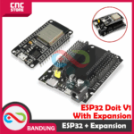Board ESP32 DOIT Development Board + Expansion IO Base Plate– Modul WiFi Bluetooth untuk Proyek IoT