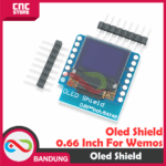 OLED Shield 0.66 Inch For Wemos D1 Mini – Layar Penampil Informasi Mini I2C - Gambar 4
