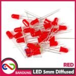 10Pcs LED 5Mm Super Bright Red Merah Diffused – Komponen pendukung proyek