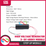 High Voltage Generator Module 3–6V to 400kV – Modul Penghasil Tegangan Tinggi untuk Eksperimen Elektronika - Gambar 2