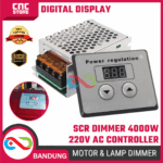 Dimmer SCR 4000W 220V AC + Digital Display – Motor Speed Controller untuk Mesin dan Lampu