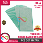 PCB Dot Matrix Thru Hole Single Layer 9x15 cm – Papan Prototyping Elektronik