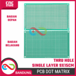 PCB Dot Matrix Thru Hole Single Layer 9x15 cm – Papan Prototyping Elektronik - Gambar 2