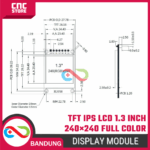 TFT IPS LCD 1.3 Inch 240×240 Full Color Display Module – Layar HD untuk Arduino, ESP32 & Proyek IoT - Gambar 2