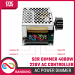 Dimmer SCR 4000W 220V AC dengan Case – Modul Pengatur Kecepatan Motor & Intensitas Lampu (Thyristor Controller) - Gambar 3
