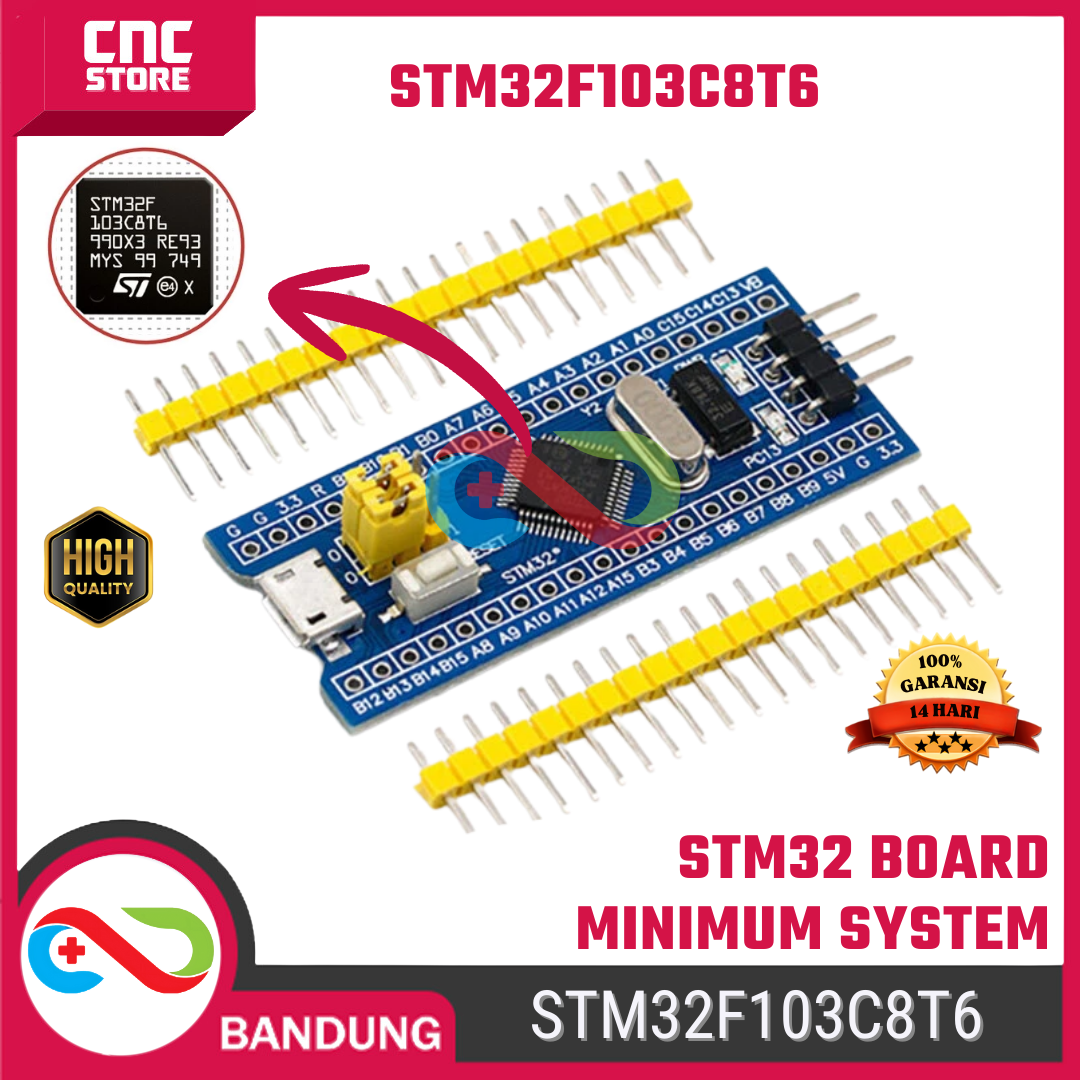 2536-brd-0008-1.png STM32F103C8T6 Arm STM32 Minimum System Board Module – Papan kontrol elektronik (otak proyek) - Gambar 1