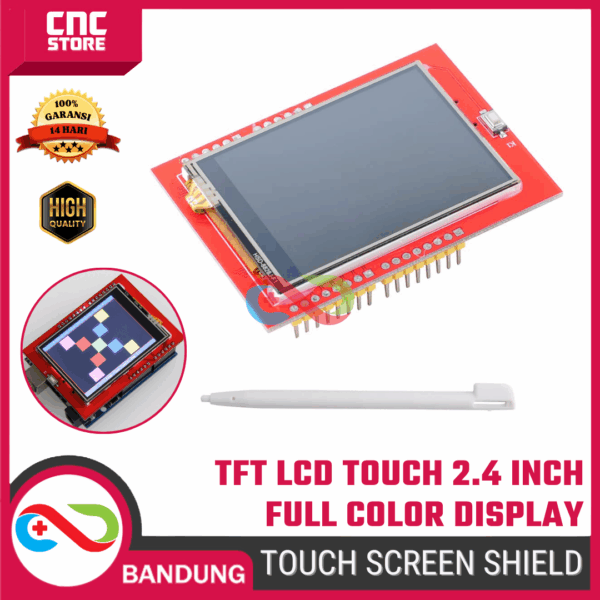 TFT LCD Touch Shield 2.4 Inch untuk Arduino UNO & MEGA – Layar Sentuh Full Color Display Module