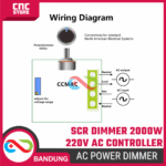 SCR Dimmer 220V 2000W – Modul Pengatur Kecepatan Motor & Intensitas Lampu AC 220VAC - Gambar 3