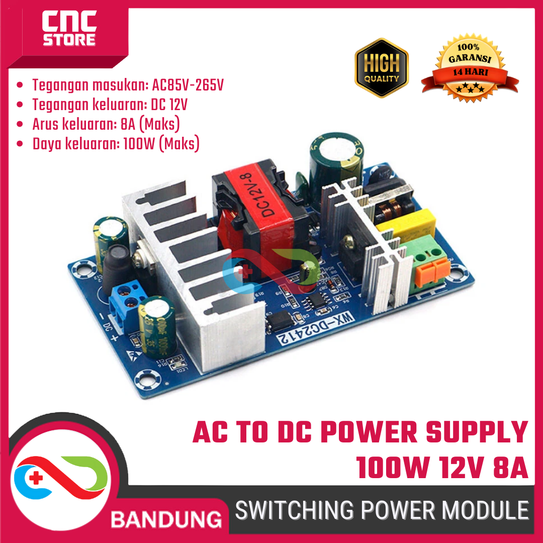 2943-esp-0012.png Module Power Supply Switching AC to DC 100W – 85–265VAC to 12V DC 8A untuk LED, CCTV & Proyek Elektronik - Gambar 1