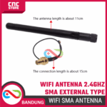 Antena WiFi 2.4G 2.4GHz dengan Kabel SMA – Antenna External untuk ESP8266, ESP32, Router & Modul IoT - Gambar 2