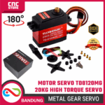 Motor Servo TD8120MG Metal Gear 20Kg 180 Derajat – High Torque Servo Penggerak untuk RC, Robot & Proyek Elektronika