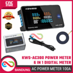 KWS-AC300 6in1 Digital Power Meter 100A/10A Close CT – KWh Meter, Watt Meter, Volt Ampere Meter AC