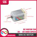 Motor Dinamo 130 Standar DC 3V–6V – High Speed Motor untuk RC, Mainan Tamiya & Proyek DIY - Gambar 2