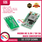 Micro DC Step Down 4V–24V to 3.3V / 5V 3A Buck Converter – Modul Penurun Tegangan Super Mini