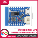 Wemos D1 Mini Lithium (LiPo) Battery Supply Charging Shield – Power Supply & Charger untuk IoT - Gambar 2