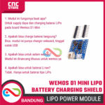Wemos D1 Mini Lithium (LiPo) Battery Supply Charging Shield – Power Supply & Charger untuk IoT - Gambar 7