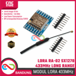 Modul LoRa RA-02 SX1278 433MHz SPI + Antena – Modul Wireless Jarak Jauh untuk Arduino & IoT