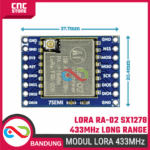 Modul LoRa RA-02 SX1278 433MHz SPI + Antena – Modul Wireless Jarak Jauh untuk Arduino & IoT - Gambar 2