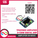 TPA3116D2 Digital Power Amplifier DC 12V / 24V – 2 × 120W XH-M543 Audio - Gambar 6