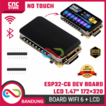ESP32-C6 Development Board with 1.47" LCD 172×320 – WiFi 6 Bluetooth, RGB Light, SD Slot, Compatible with Arduino & IoT Projects