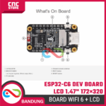 ESP32-C6 Development Board with 1.47" LCD 172×320 – WiFi 6 Bluetooth, RGB Light, SD Slot, Compatible with Arduino & IoT Projects - Gambar 4