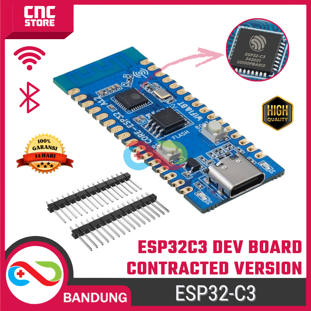 5571-esp-0132.png ESP32-C3 Development Board Core Contracted Version – WiFi Bluetooth IoT Chip ESP32C3 - Gambar 1