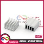 Heatsink 9×9×5mm Aluminium + Thermal Pad – Pendingin IC A4988 & Komponen Panas - Gambar 3