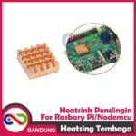 Heatsink Tembaga Raspberry Pi + Thermal Pad – Pendingin Premium 14×12×5.5mm