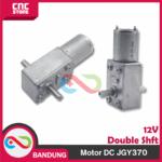 Motor DC Gearbox JGY-370 Double Shaft – Worm Gear Self-Locking Torsi Tinggi untuk Proyek Robotik & DIY - Gambar 3